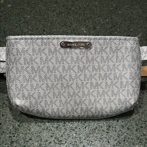 Michael Kors Silver Patterned Belt Bag